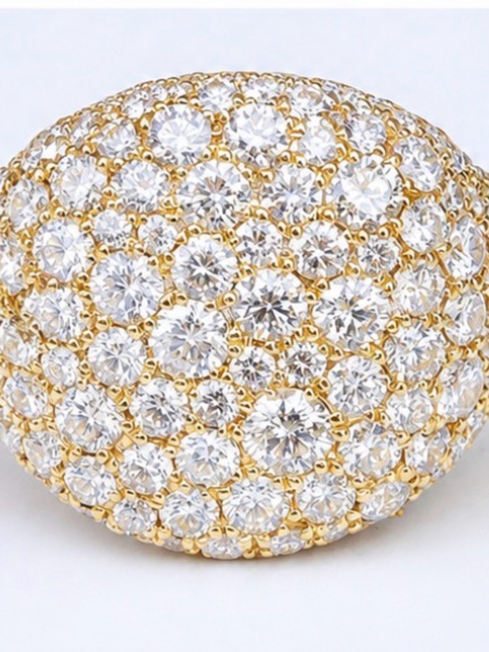David Yurman 18K gold Diamond 13.5mm pinky ring